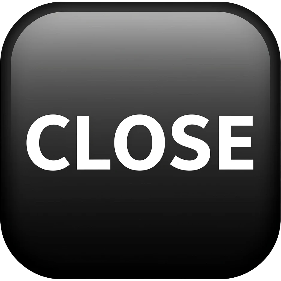 CLOSE 이란 글자를 포함한 이모지를 만들꺼야. 지금 이모지에서 글자 변경하고, 배경색을 검정으로 해주고, 글자는 흰색으로 해줘 emoji