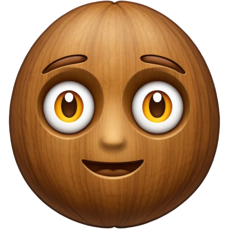 walnut. CLOSED! NO FACE! emoji