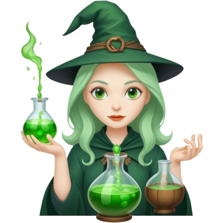 green witch cooking potion emoji