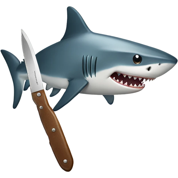 shark with a knife emoji