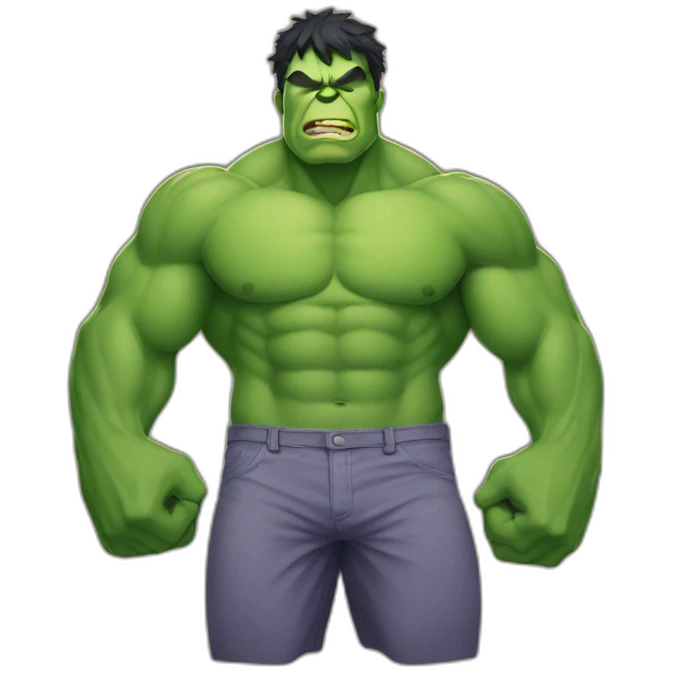 Hulk showing love emoji
