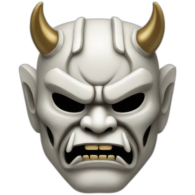 marble japanese oni mask emoji