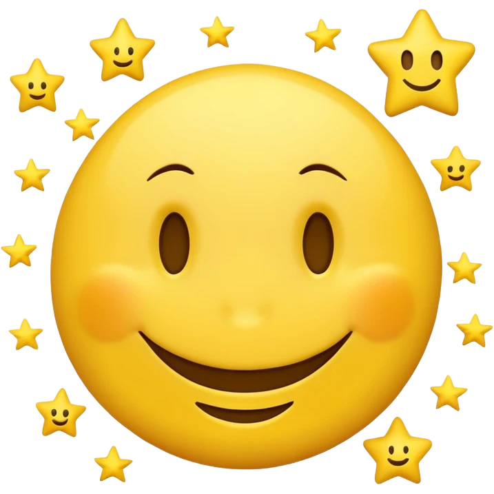 Smiley face with stars emoji