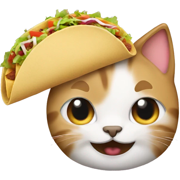 Cat eating taco emoji