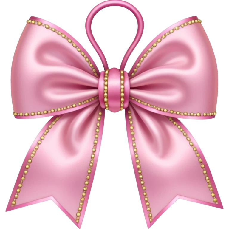 light pink glowing and sparkling bow emoji