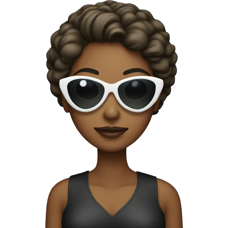 Woman wearing heart sunglasses  emoji