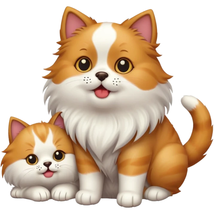 cat and dog  emoji