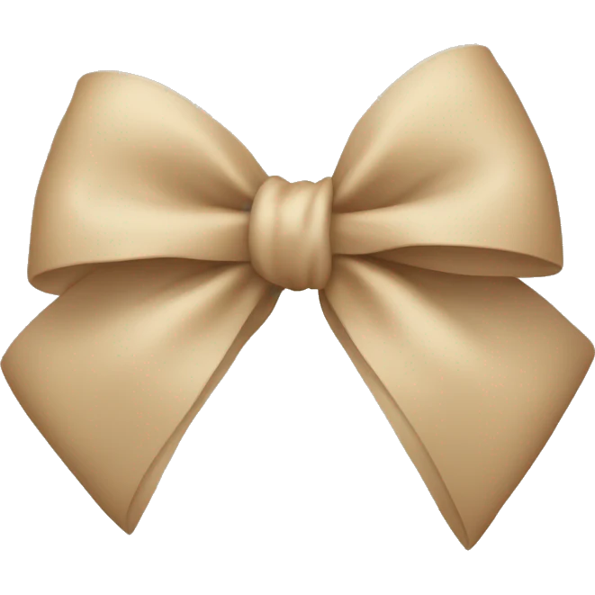 beige bow emoji