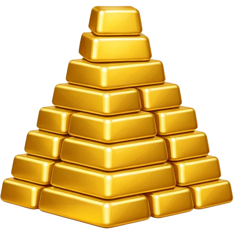 Tons of gold, a pile of gold emoji