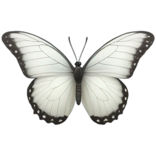 white butterfly  emoji