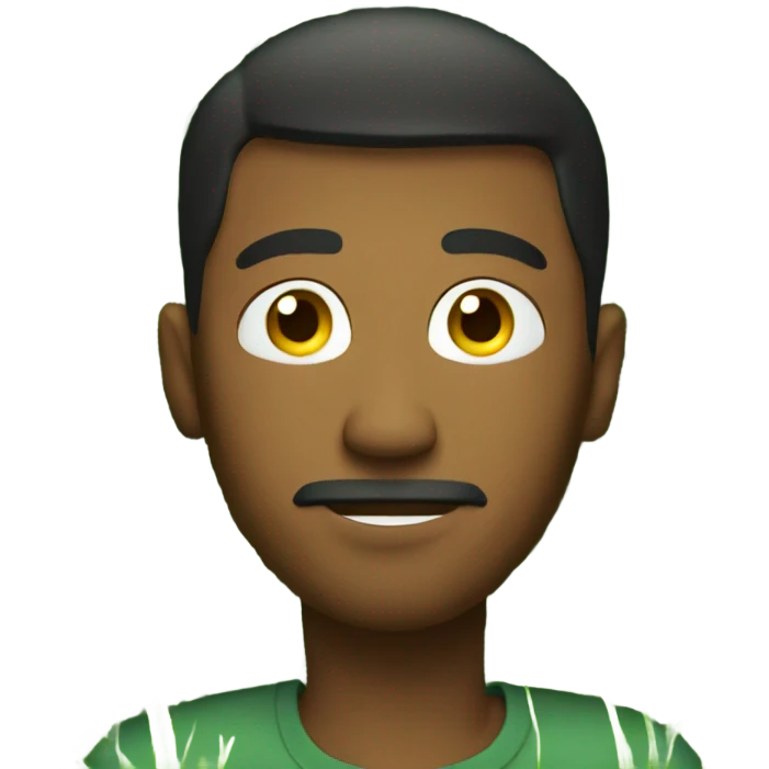 A chill guy in the grass emoji