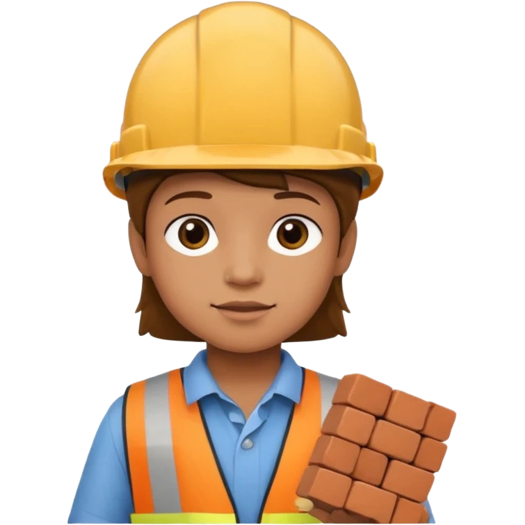 child carrying bricks emoji