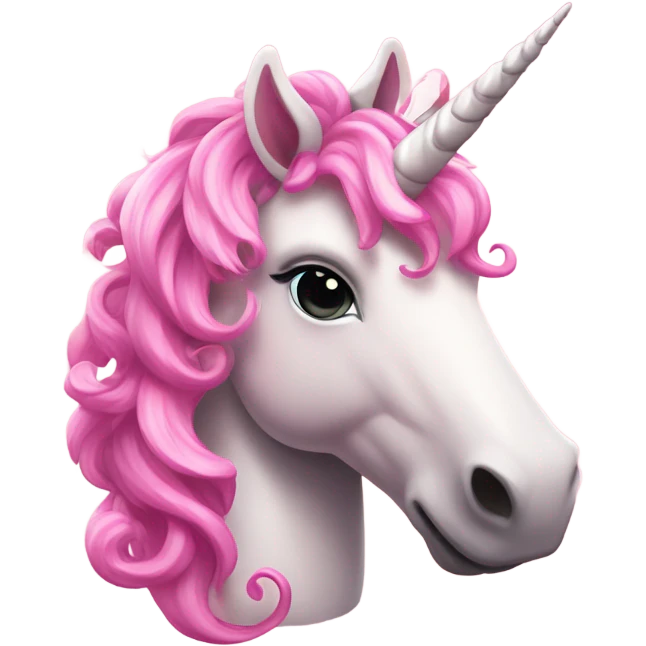 Pink unicorn emoji