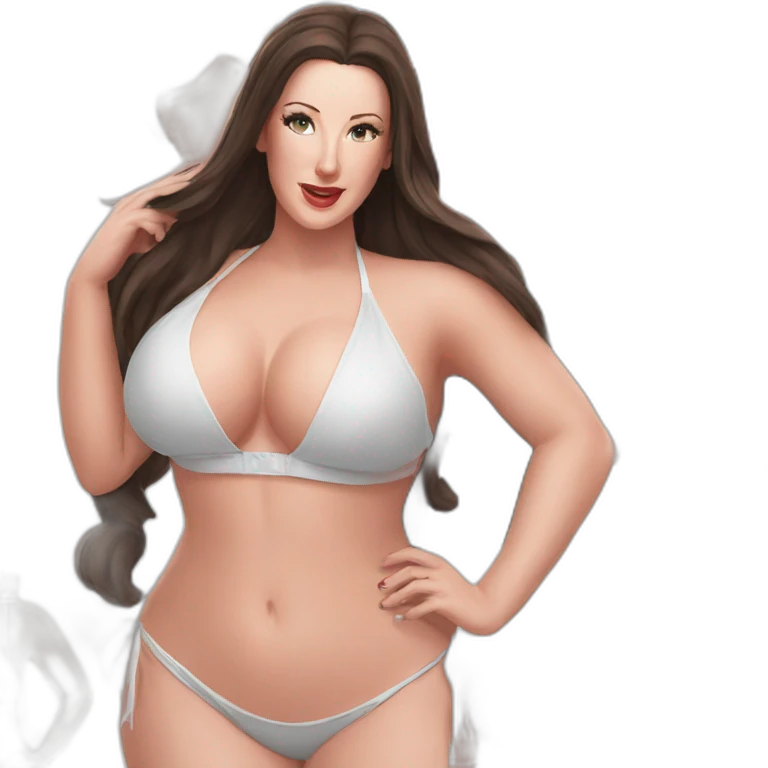 Angela white big bikini emoji