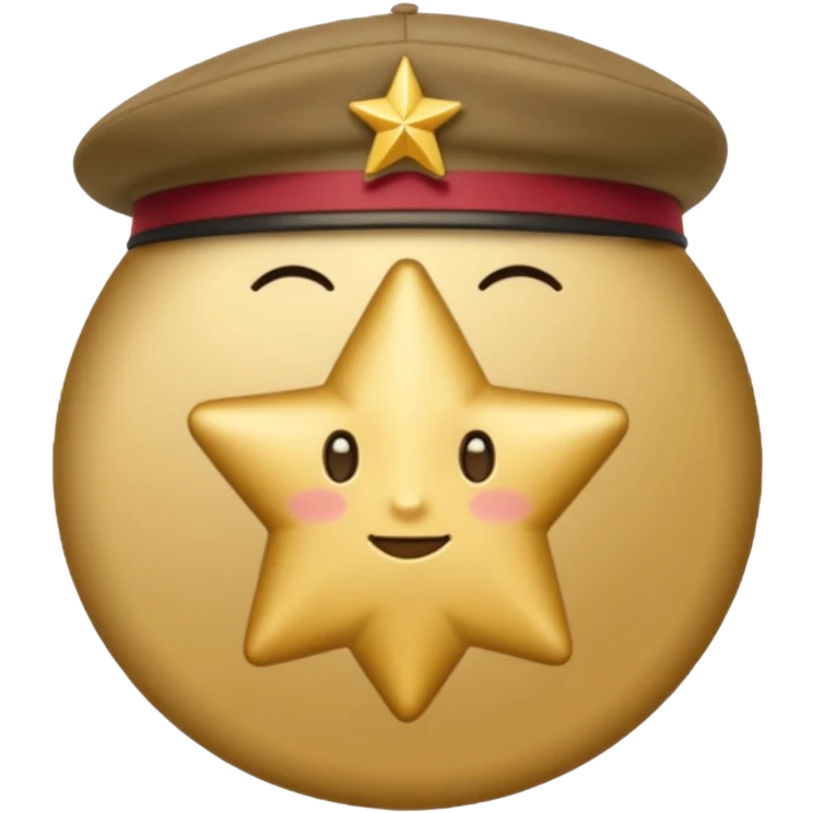 star emoji with a beret and a '5.7' badge, referencing French culture, no text emoji