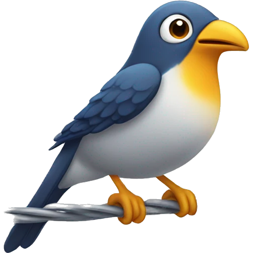 Bird on a wire emoji