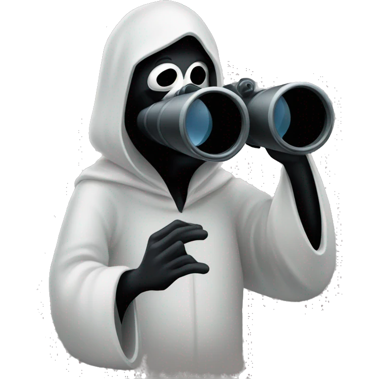 The Grim reaper looking through binoculars  emoji