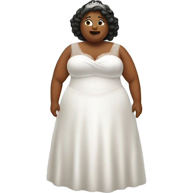 Fat bride  emoji