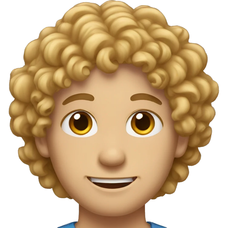 caucasian brother with curly hair emoji