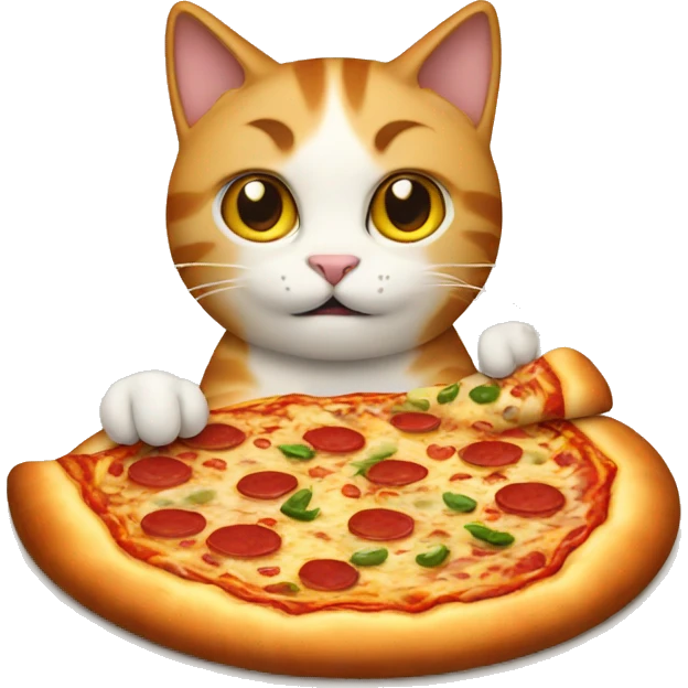 Cat pizza emoji