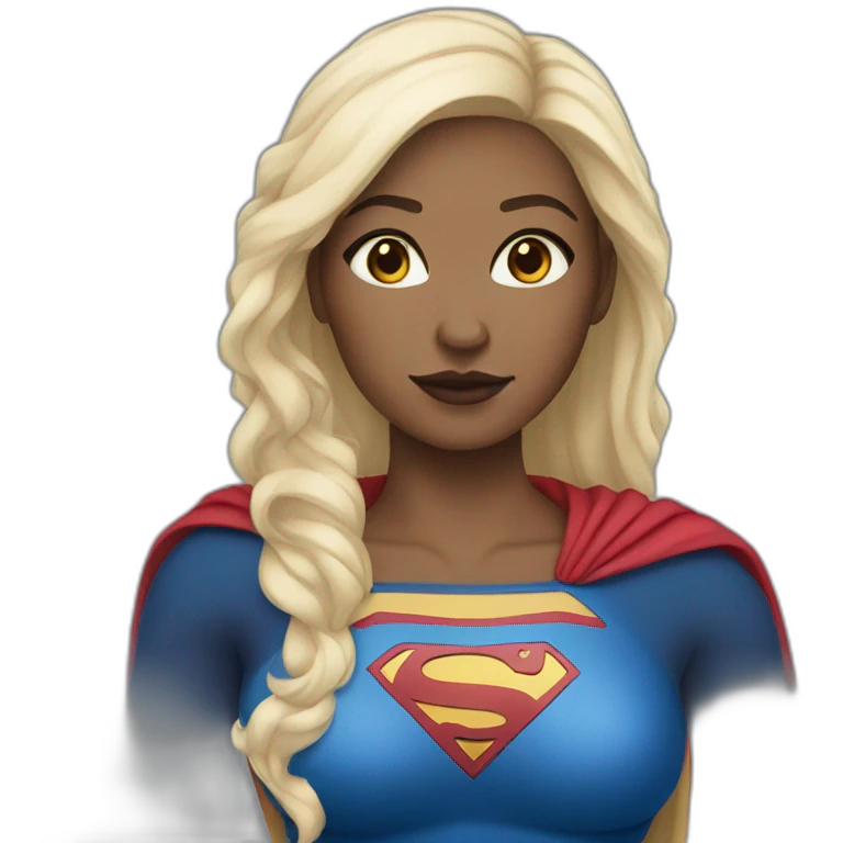 Superwoman light skin dark hair emoji