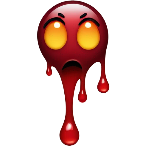 eerie scary blood emoji emoji