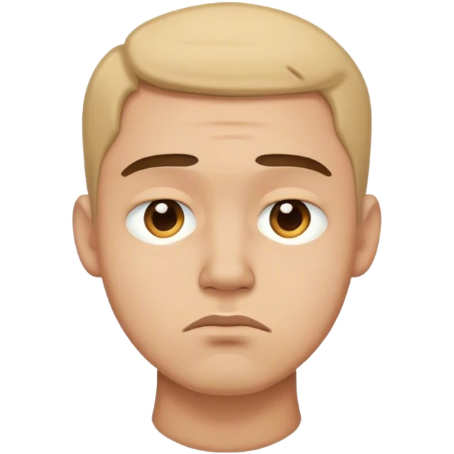 Handsome sad man emoji
