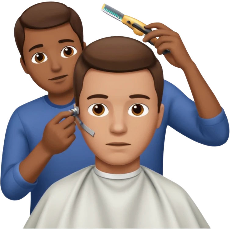 Man getting haircut emoji