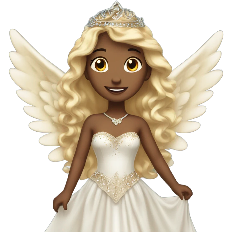 Angel dressed as princess emoji