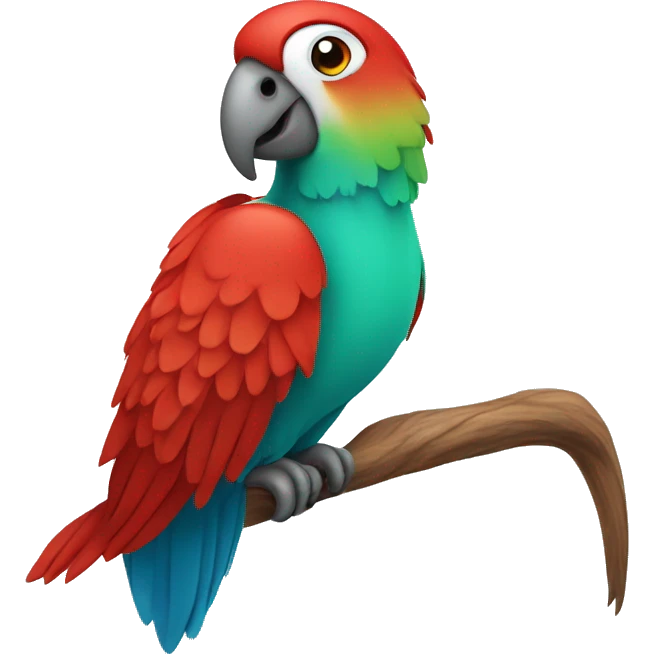 Parrot ara red in the ocean emoji