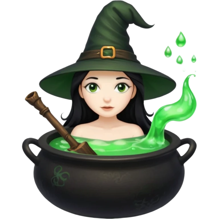 Witch Girl İn A Cauldron emoji