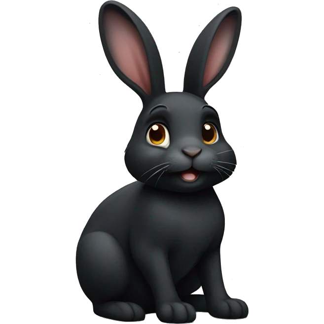 Black rabbit emoji