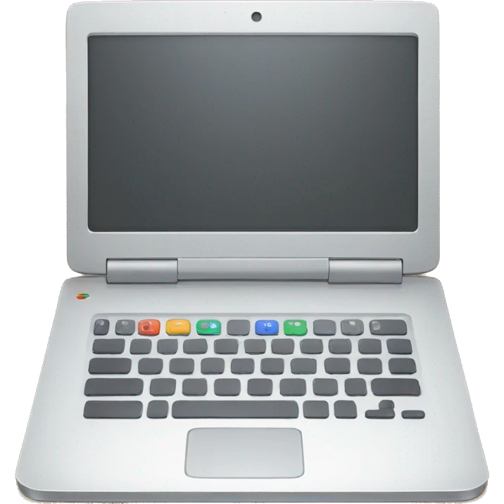 laptop with screen display google  emoji