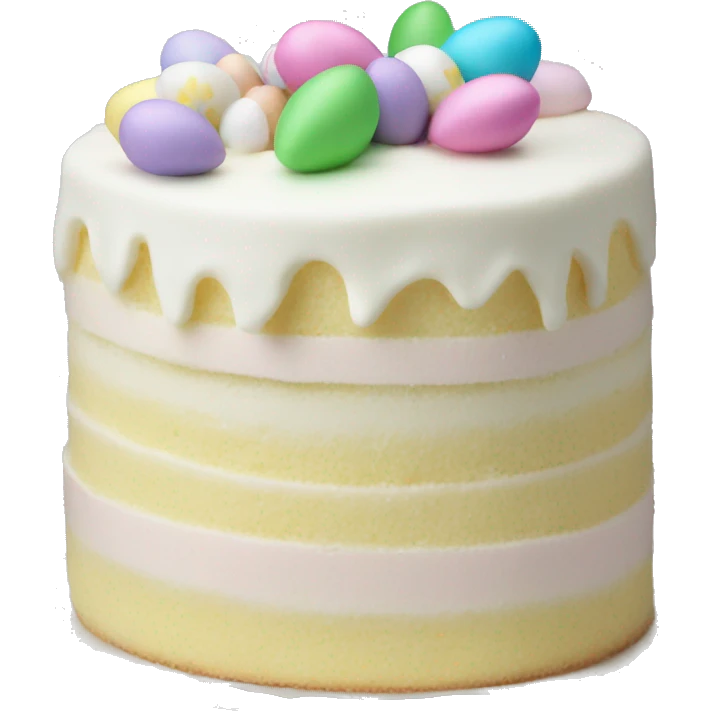 Easter white cake emoji