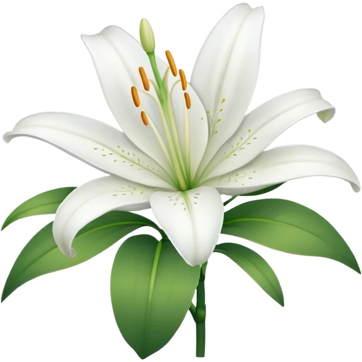 emoji de una azucena blanca emoji