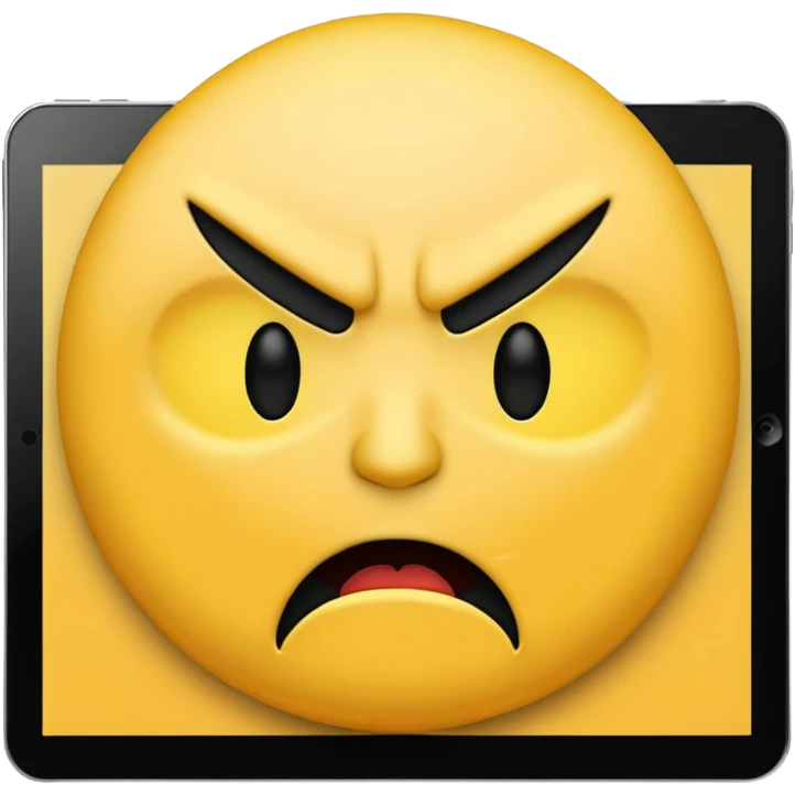 emoji drawing on tablet angry emoji