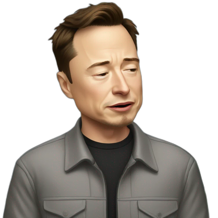 Elon Musk Crying Waterfalls emoji