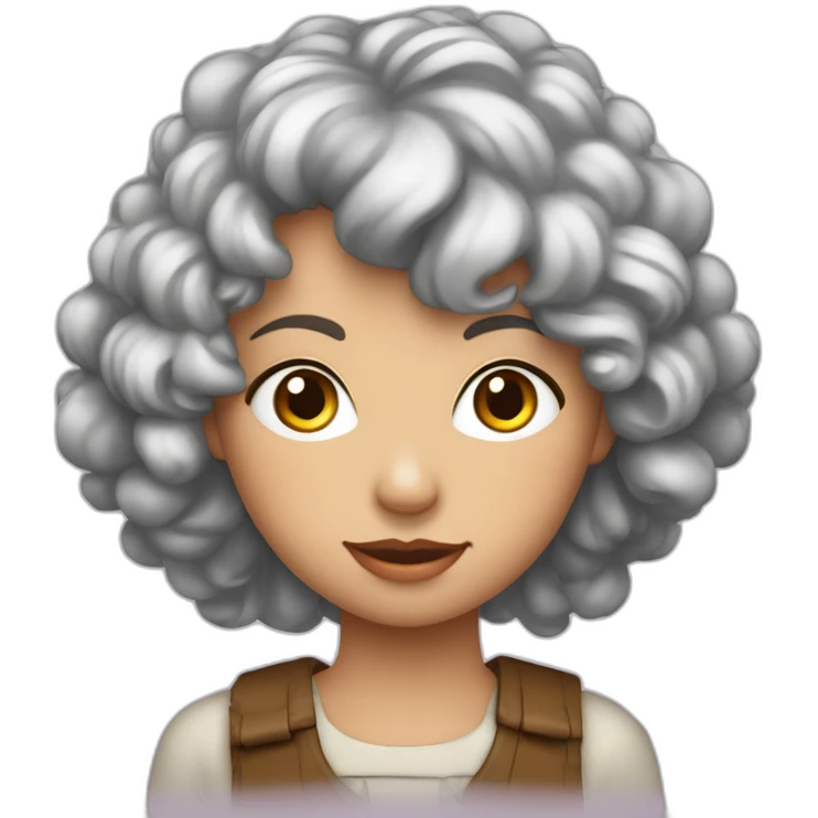 fille bouclée sur garçon bouclée  emoji