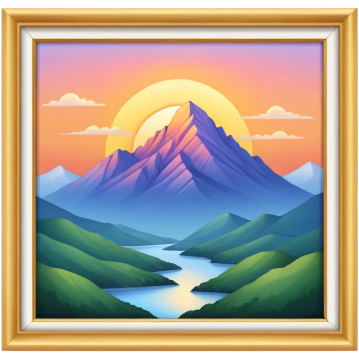 sunrise mountain peaceful emoji