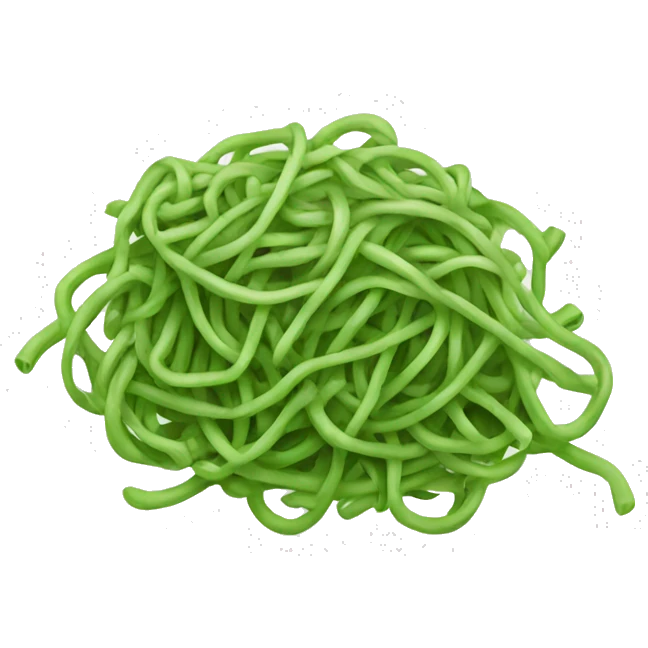 Spaghetti green emoji
