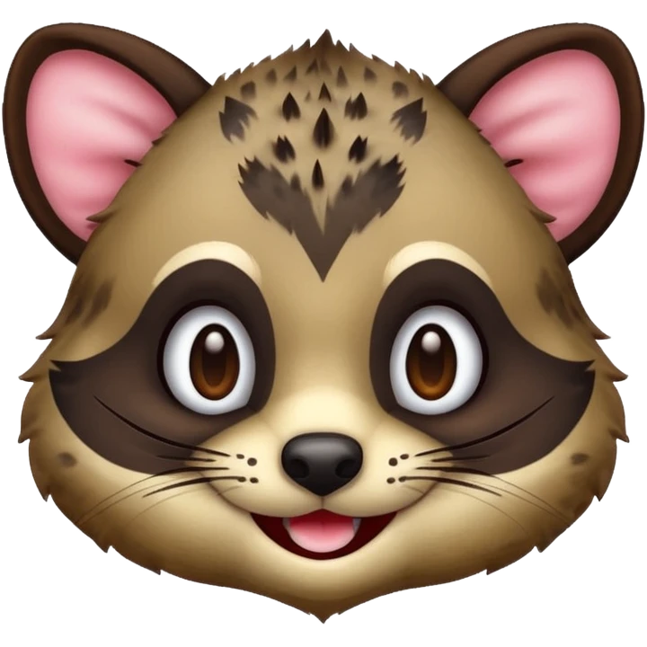 civet emoji with yummy face emoji