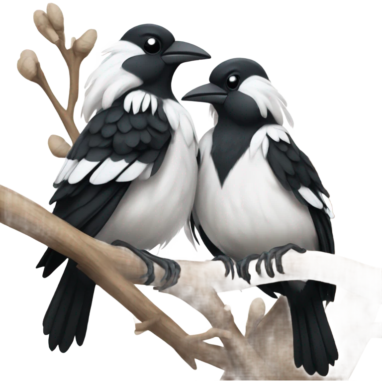 Sleepy magpies  emoji