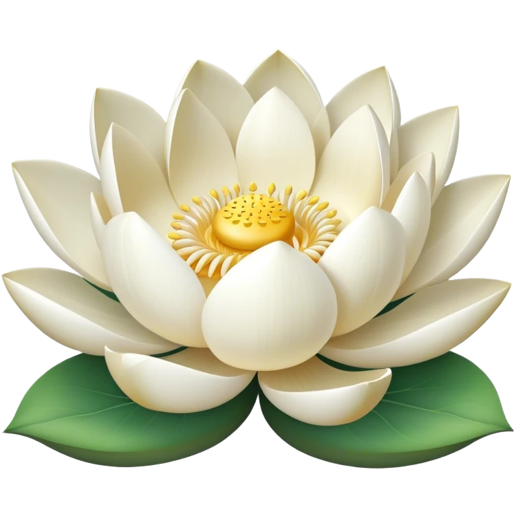 a white lotus emoji