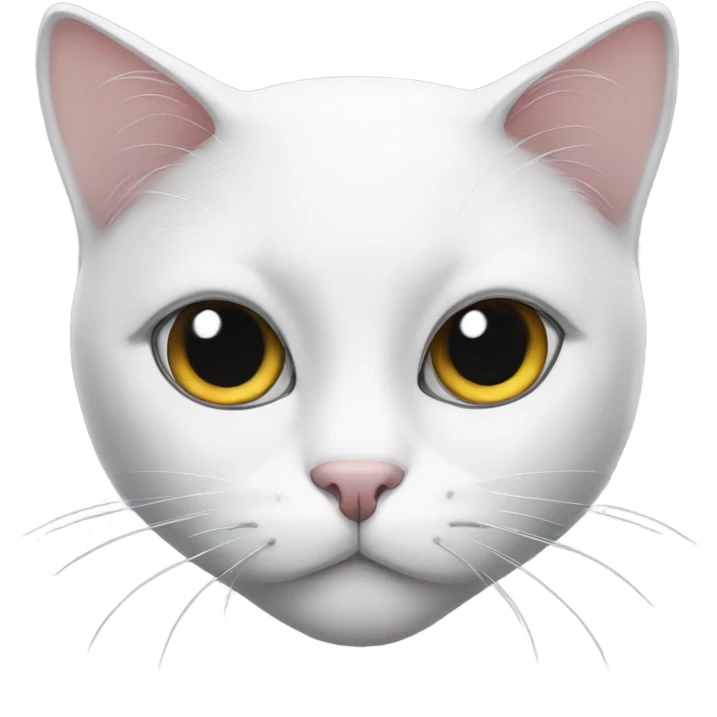 Black and white cat with one eye emoji