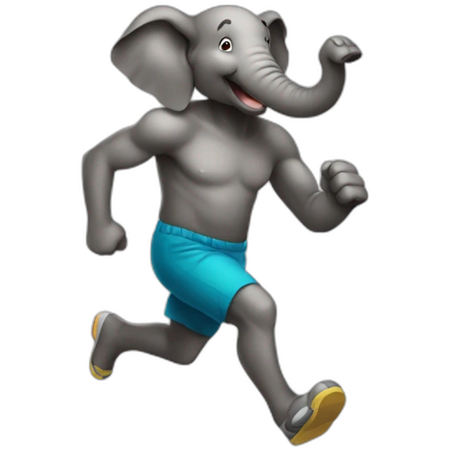 elephant guy running emoji