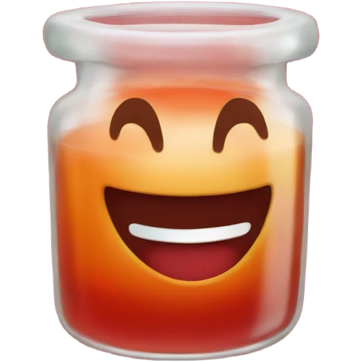 A happy Jell-O shot emoji