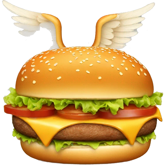 Burger with wings emoji