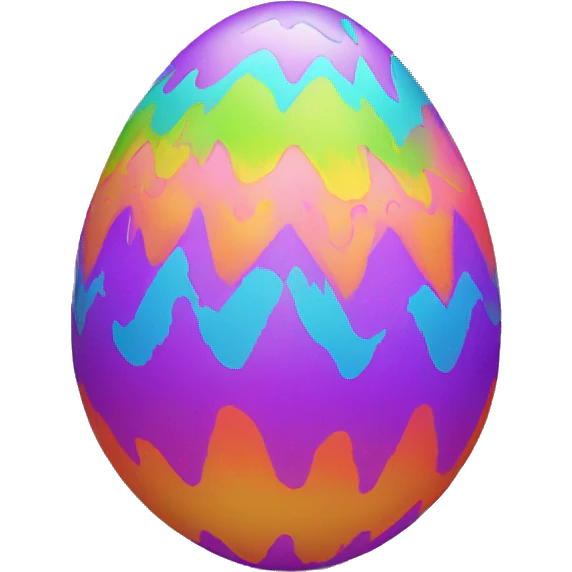 Colorful Easter egg with vibrant colors emoji