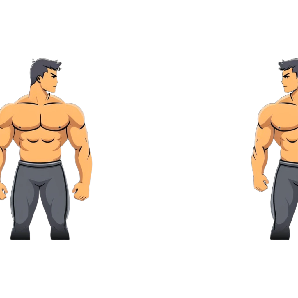 Shirtless muscle men emoji