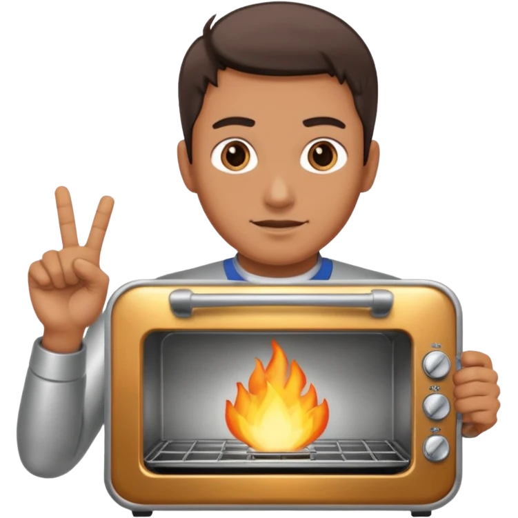 man holding Oven  emoji